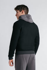 GIUBBOTTO BOMBER IN PANNO NERO