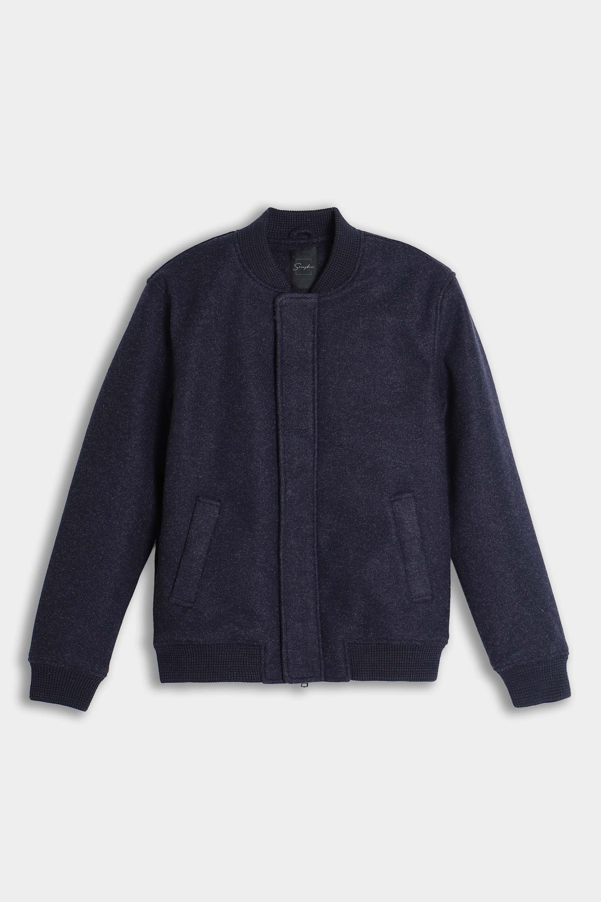 GIUBBOTTO BOMBER IN PANNO M BLEU