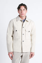OVERSHIRT TINTA UNITA BEIGE CHIARO