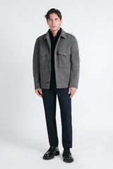 OVERSHIRT TINTA UNITA GRIGIO SCURO