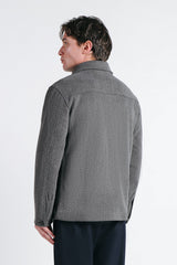 OVERSHIRT TINTA UNITA GRIGIO SCURO