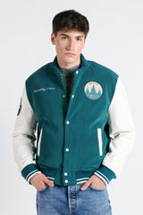 GIUBBOTTO COLLEGE IN PILE VERDE