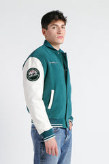 GIUBBOTTO COLLEGE IN PILE VERDE