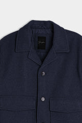 GIUBBOTTO IN PANNO COLLO CAMICIA M BLEU
