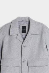 GIUBBOTTO IN PANNO COLLO CAMICIA GRIGIO