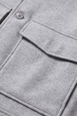 GIUBBOTTO IN PANNO COLLO CAMICIA GRIGIO