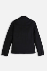 GIUBBOTTO IN PANNO COLLO CAMICIA NERO