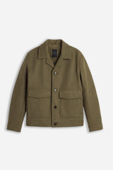 GIUBBOTTO IN PANNO COLLO CAMICIA TORTORA
