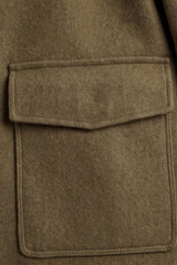 GIUBBOTTO IN PANNO COLLO CAMICIA TORTORA