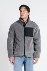 GIUBBOTTO CON PELLICCIOTTO GRIGIO