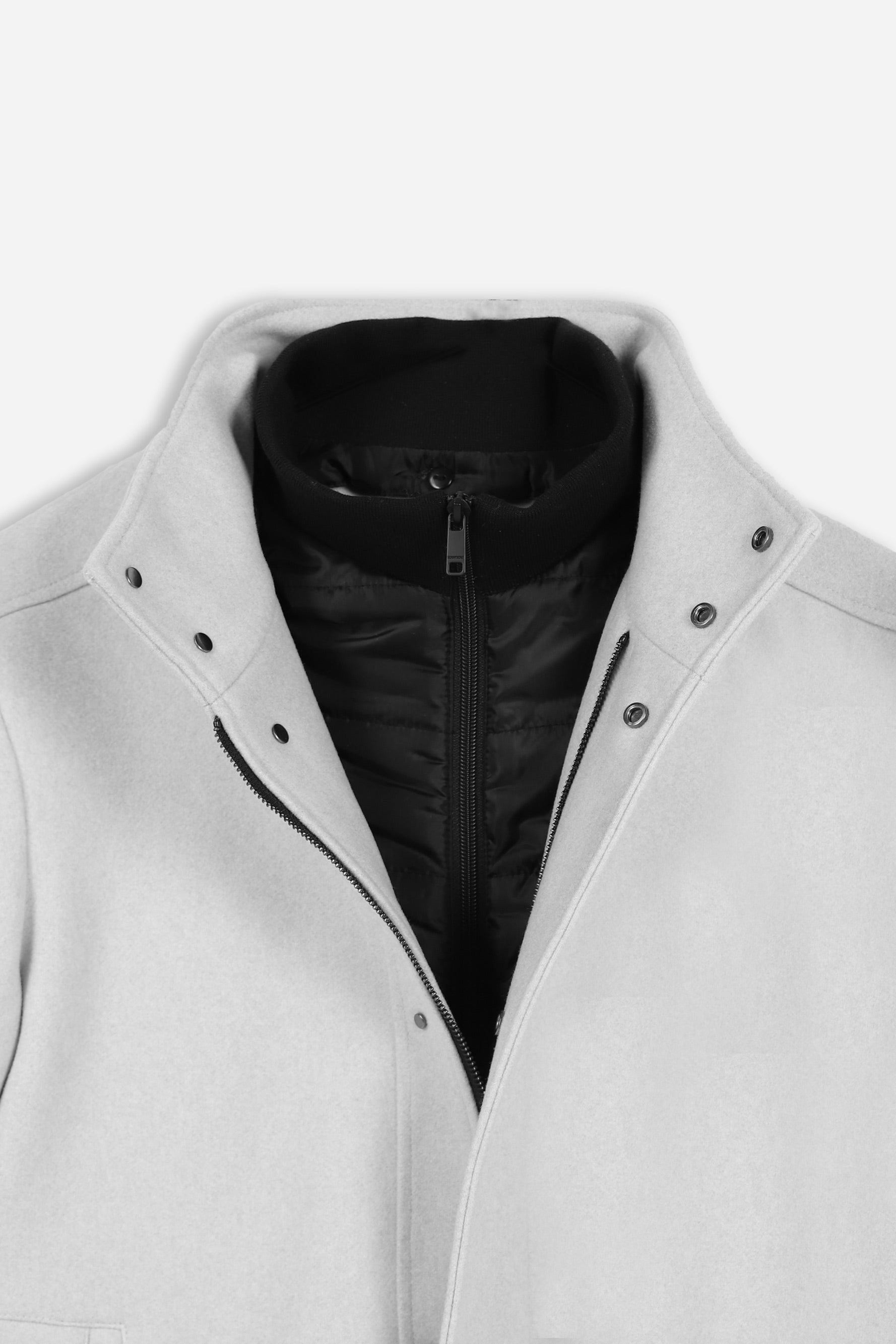 CAPPOTTO COLLO IN PIEDI GRIGIO CHIARO
