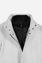 CAPPOTTO COLLO IN PIEDI GRIGIO CHIARO