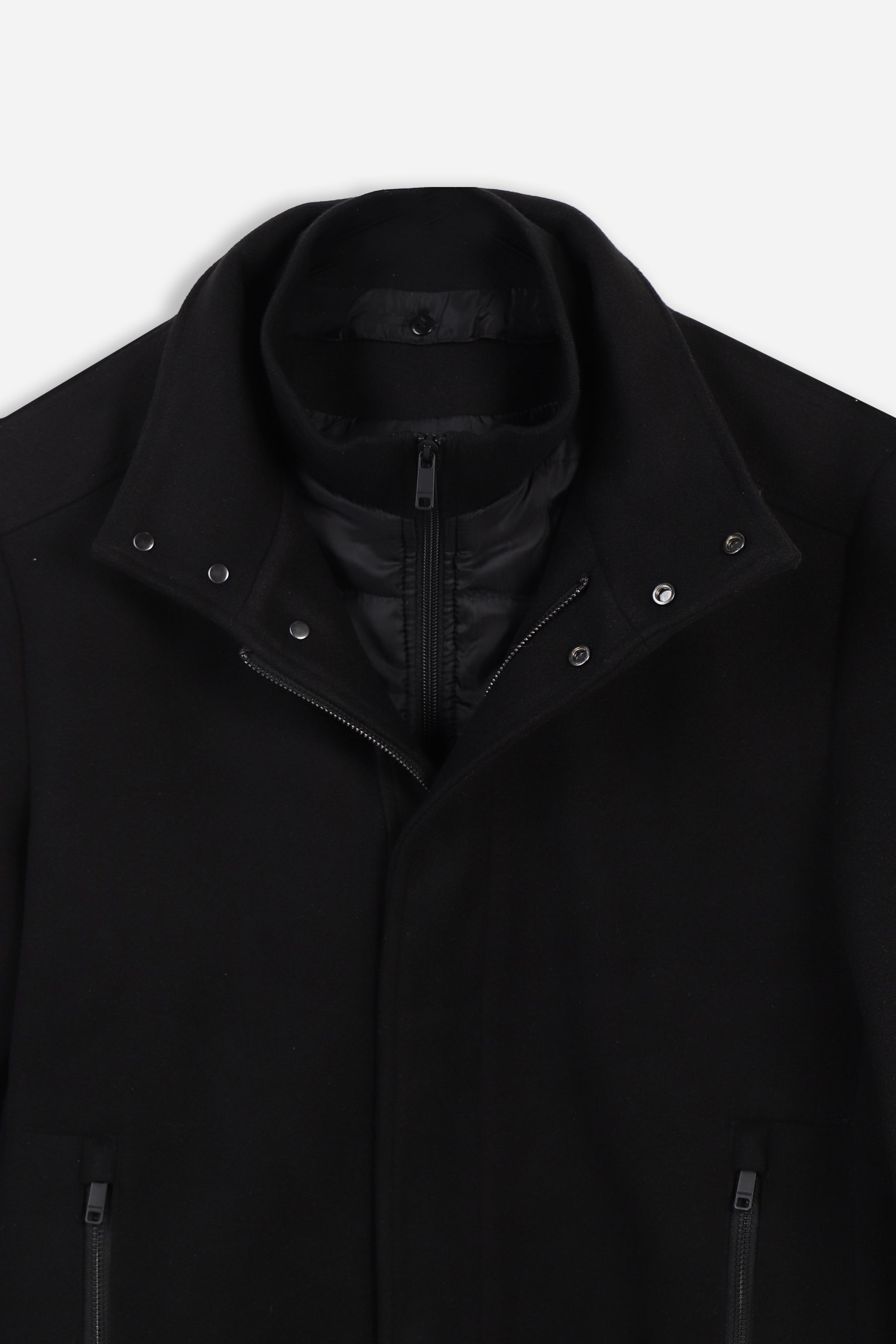 CAPPOTTO COLLO IN PIEDI NERO