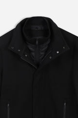 CAPPOTTO COLLO IN PIEDI NERO