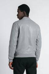 GIUBBOTTO BOMBER EFFETTO NAPPA GRIGIO