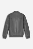 GIUBBOTTO BOMBER EFFETTO PELLE GRIGIO 