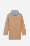 CAPPOTTO BARONETTO CON CAPPUCCIO IN FELPA CAMMELLO - Sonnybono