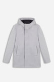 CAPPOTTO CON CAPPUCCIO GRIGIO CHIARO - Sonnybono