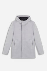 CAPPOTTO CON CAPPUCCIO GRIGIO CHIARO - Sonnybono