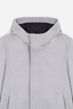 CAPPOTTO CON CAPPUCCIO GRIGIO CHIARO - Sonnybono