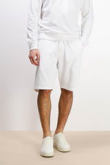 BERMUDA IN FELPA BASIC BIANCO