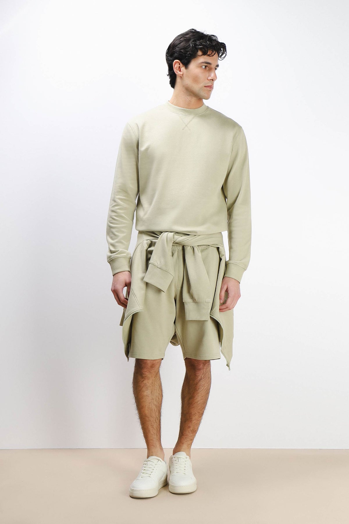 BERMUDA IN FELPA BASIC KAKI