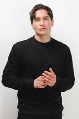 FELPA GIROCOLLO BASIC NERO