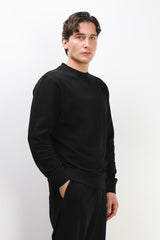 FELPA GIROCOLLO BASIC NERO