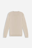 MAGLIA GIROCOLLO TESSUTO SLUB BEIGE