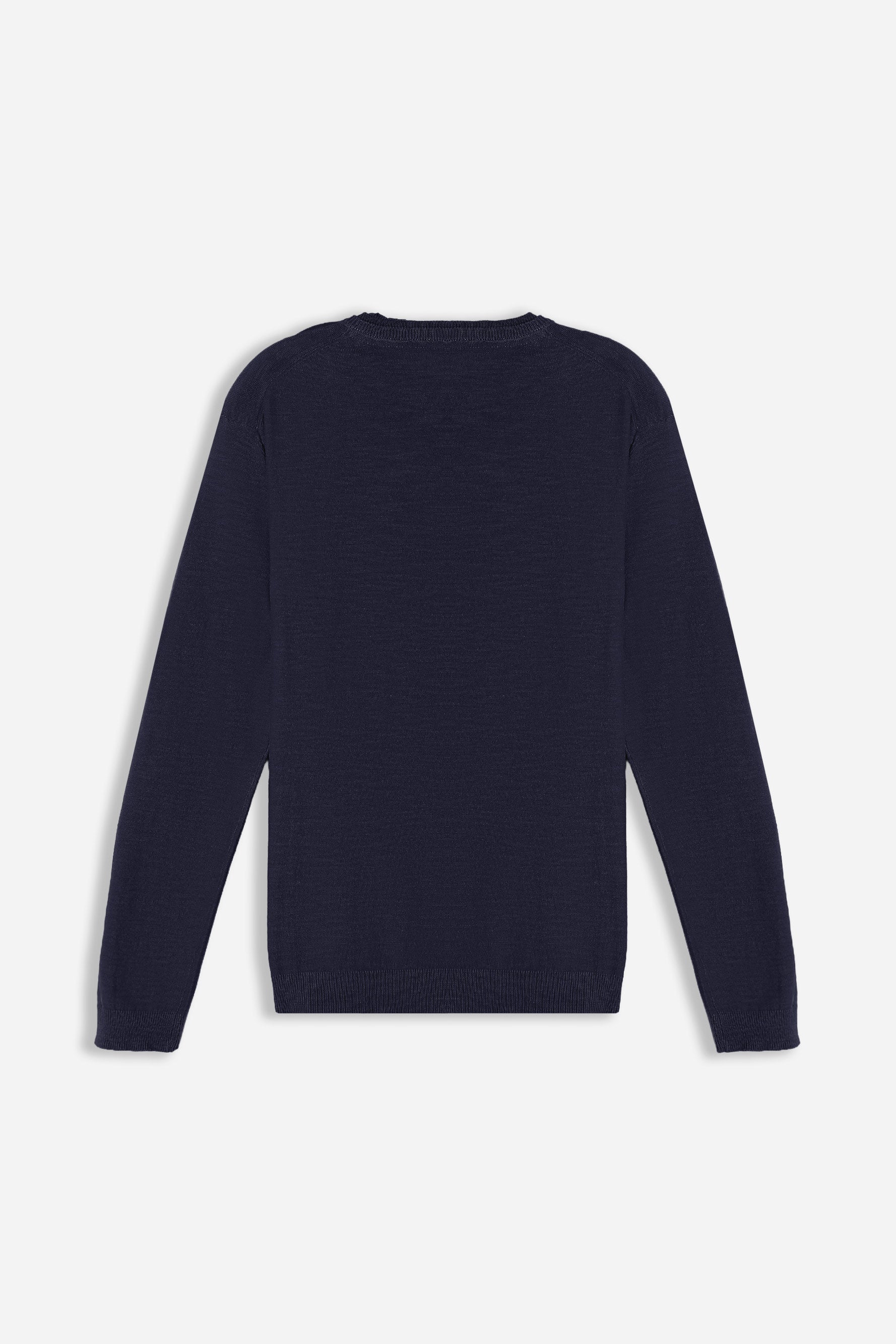 MAGLIA GIROCOLLO TESSUTO SLUB BLEU