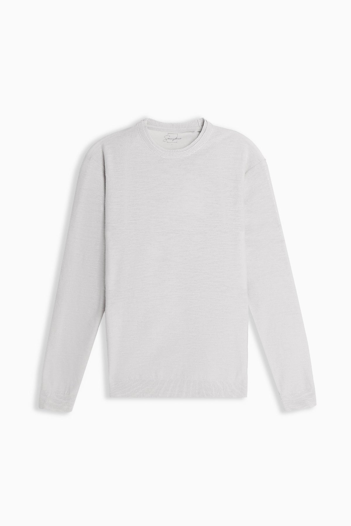 MAGLIA GIROCOLLO TESSUTO SLUB GRIGIO GHIACCIO