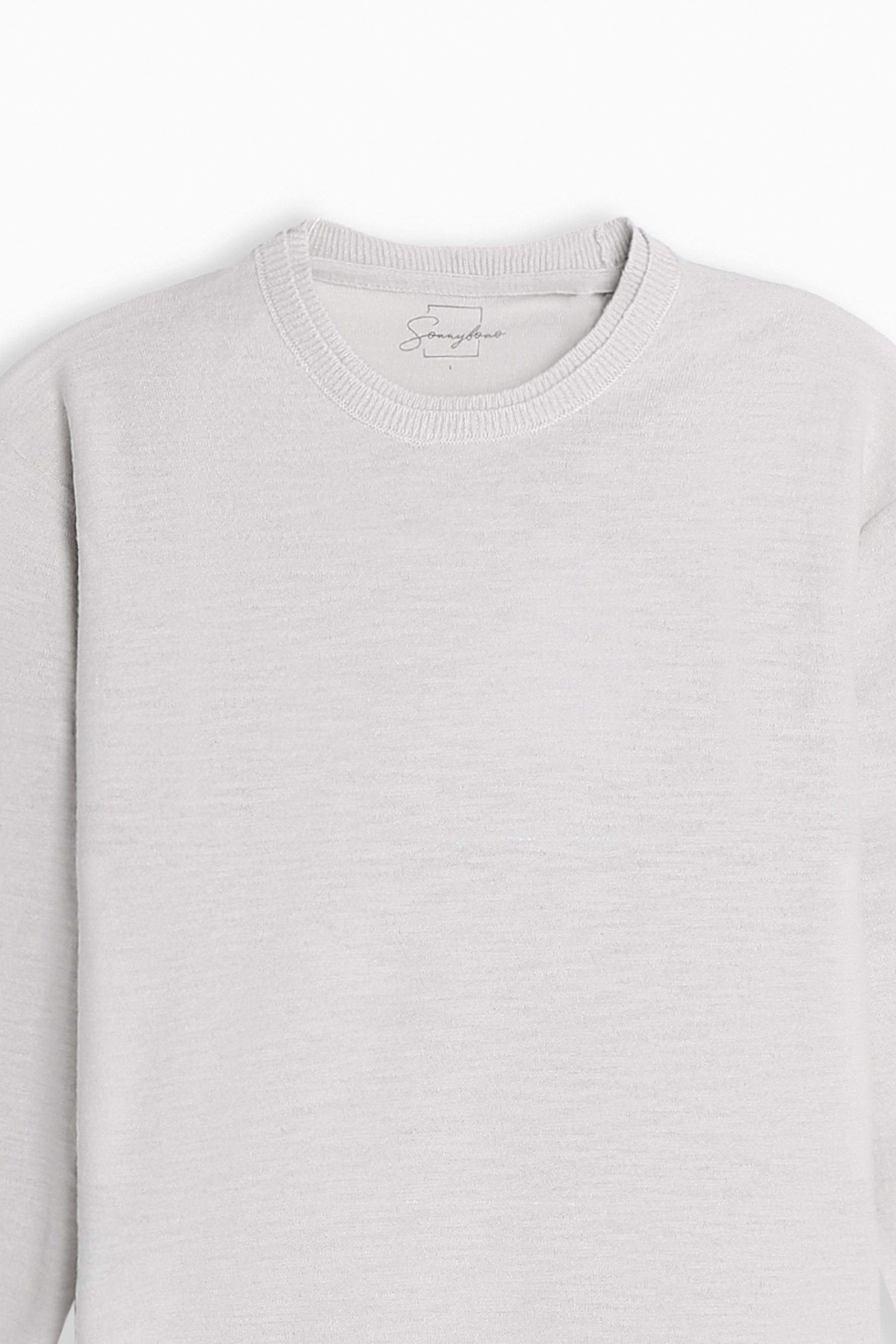 MAGLIA GIROCOLLO TESSUTO SLUB GRIGIO GHIACCIO