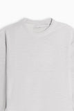 MAGLIA GIROCOLLO TESSUTO SLUB GRIGIO GHIACCIO