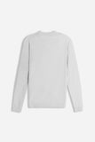 MAGLIA GIROCOLLO TESSUTO SLUB GRIGIO GHIACCIO