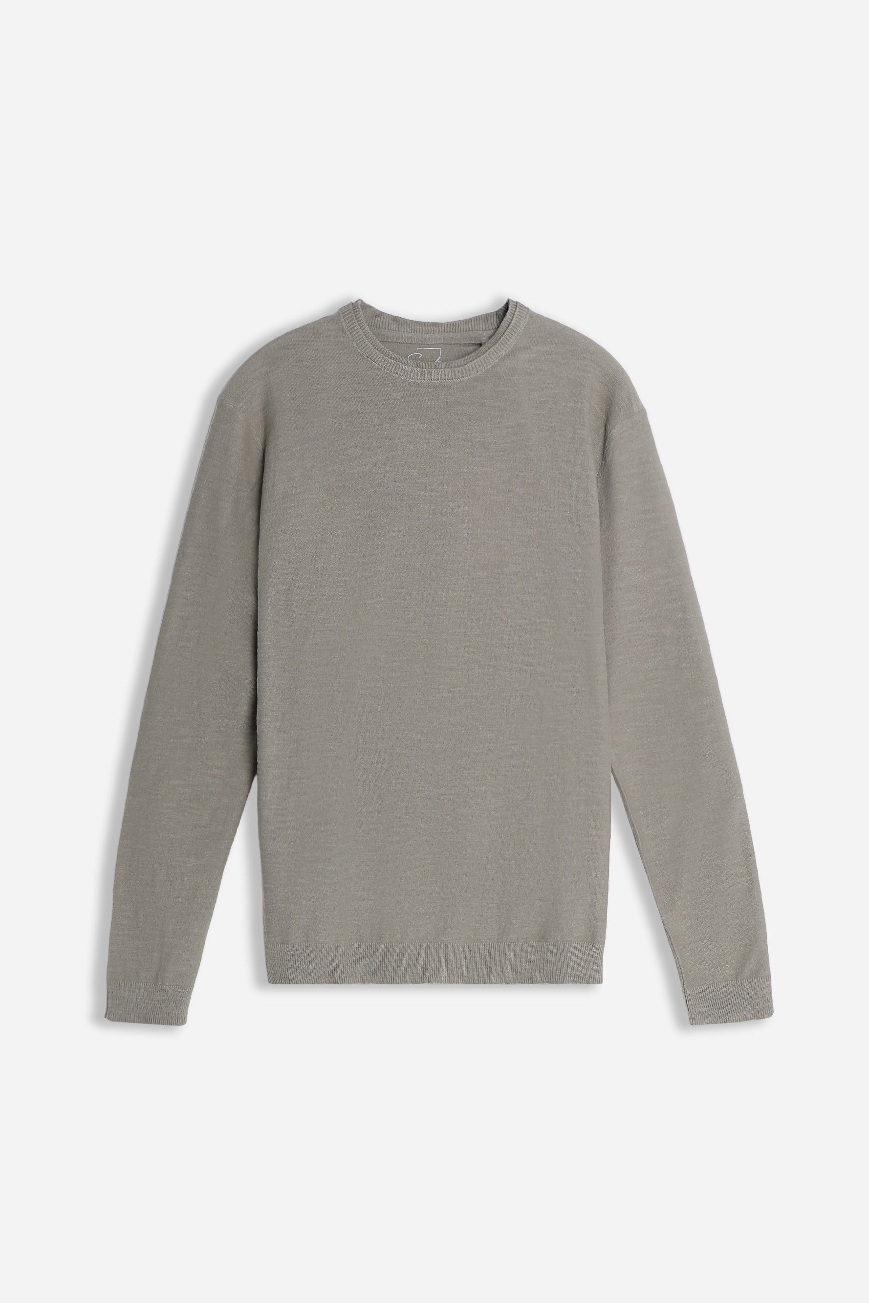 MAGLIA GIROCOLLO TESSUTO SLUB KAKI