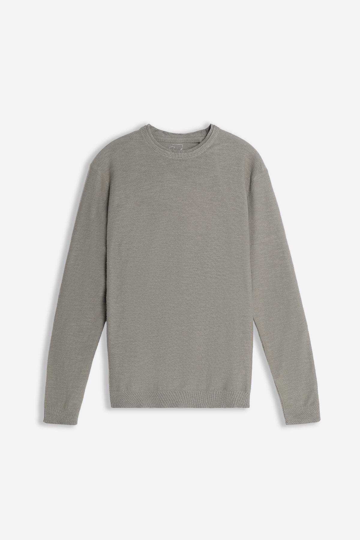 MAGLIA GIROCOLLO TESSUTO SLUB KAKI