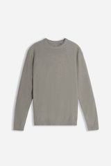 MAGLIA GIROCOLLO TESSUTO SLUB KAKI