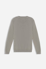 MAGLIA GIROCOLLO TESSUTO SLUB KAKI