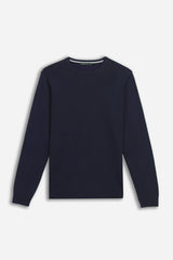 MAGLIA GIROCOLLO BASIC BLEU - Sonnybono