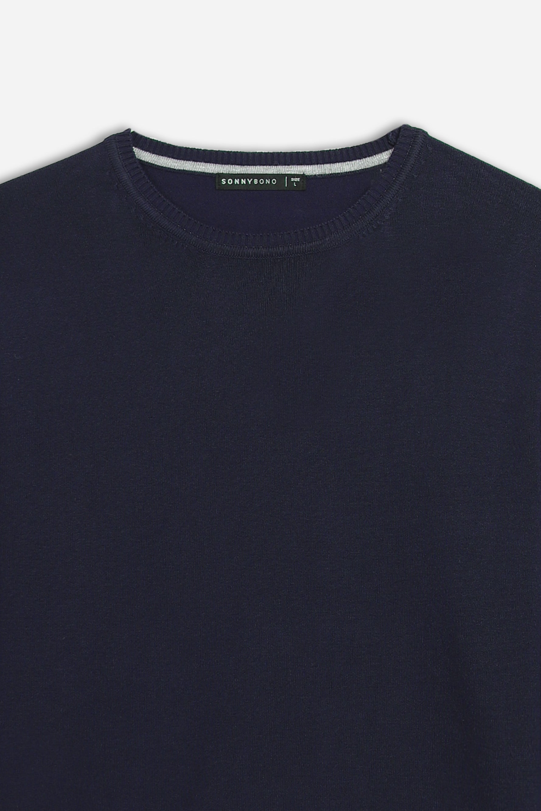 MAGLIA GIROCOLLO IN VISCOSA NYLON BLEU