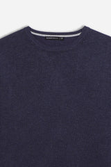 MAGLIA GIROCOLLO IN VISCOSA NYLON M-DENIM