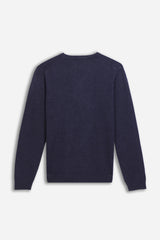 MAGLIA GIROCOLLO IN VISCOSA NYLON M-DENIM