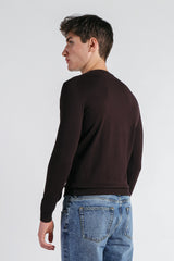 MAGLIA GIROCOLLO IN VISCOSA NYLON MORO