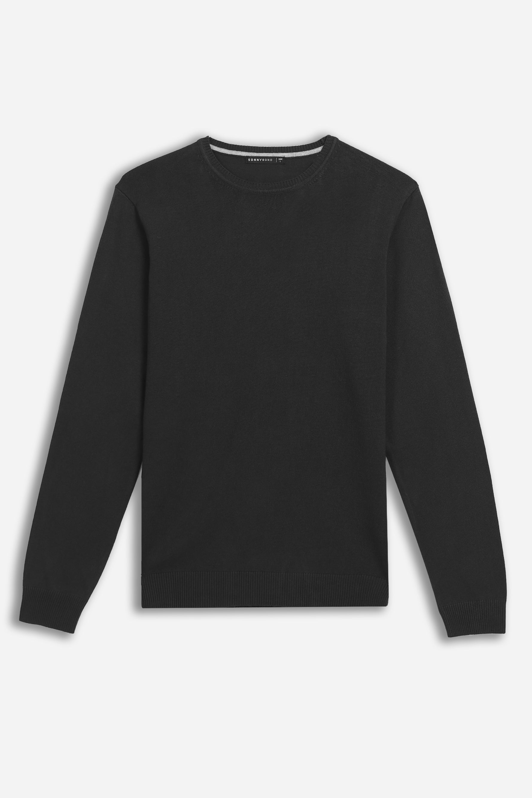 MAGLIA GIROCOLLO IN VISCOSA NYLON NERO