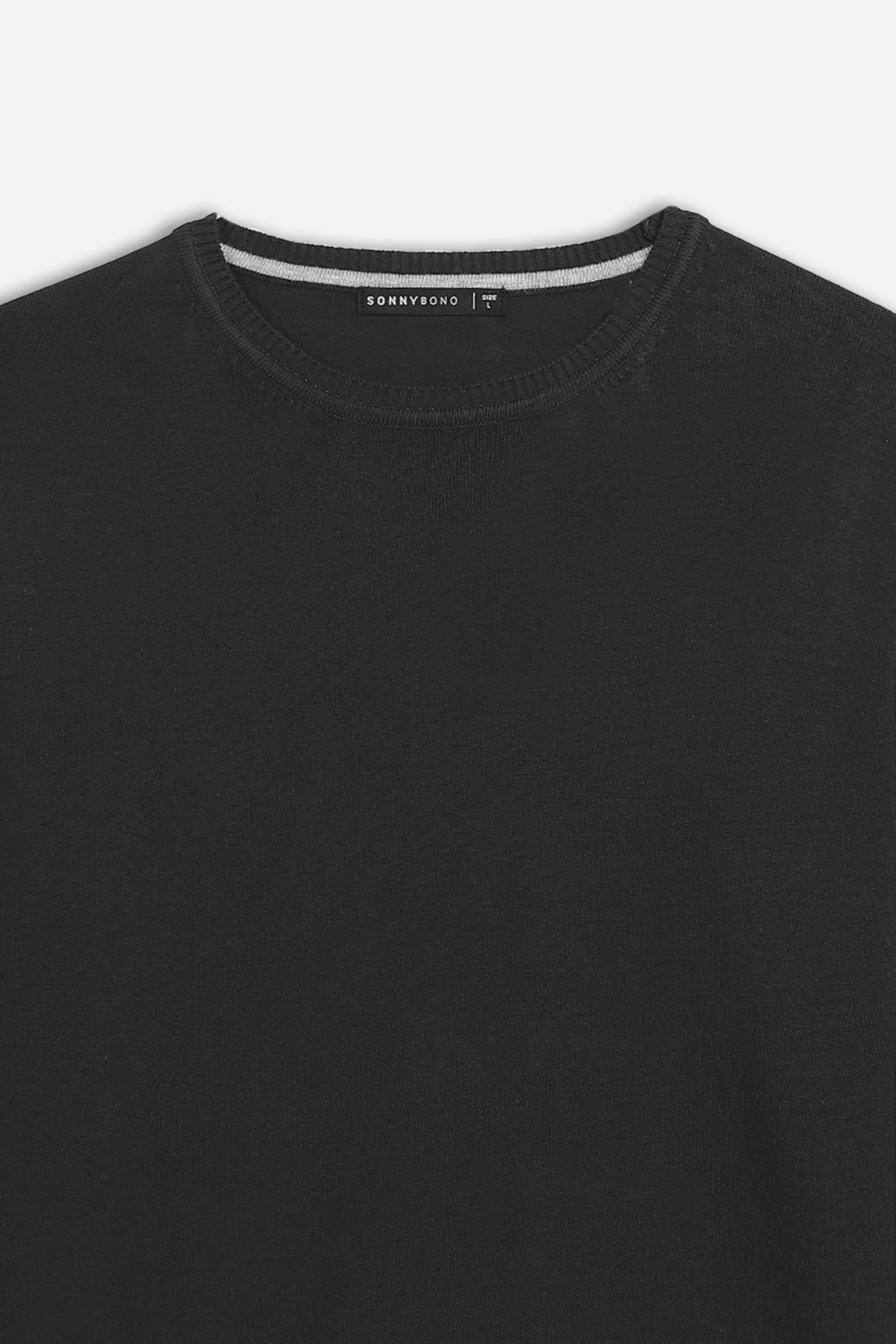 MAGLIA GIROCOLLO IN VISCOSA NYLON NERO