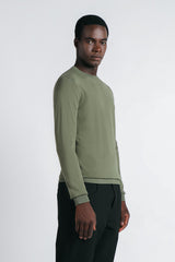 MAGLIA GIROCOLLO IN VISCOSA NYLON SALVIA