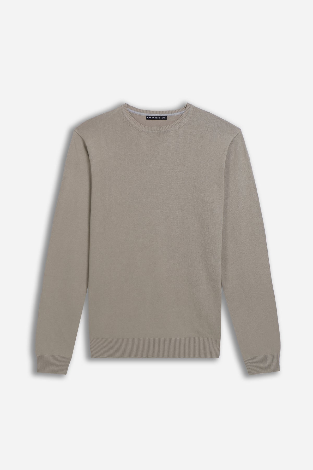 MAGLIA GIROCOLLO IN VISCOSA NYLON TORTORA