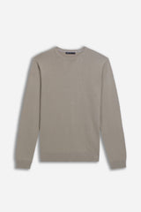 MAGLIA GIROCOLLO IN VISCOSA NYLON TORTORA
