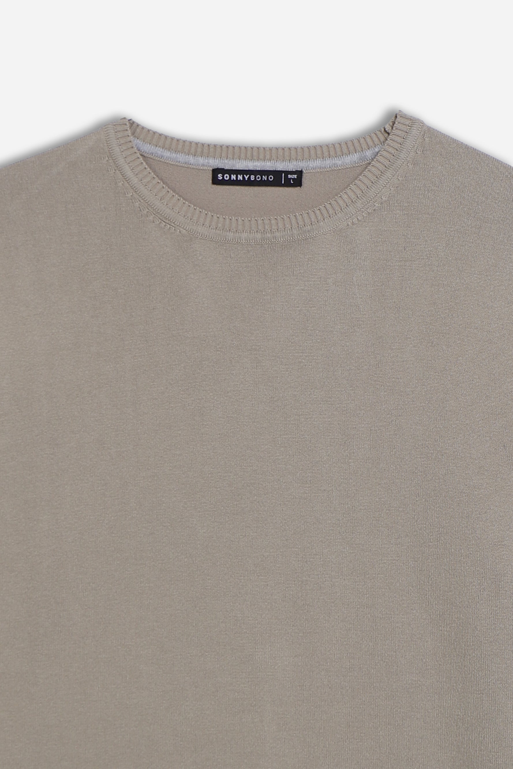 MAGLIA GIROCOLLO IN VISCOSA NYLON TORTORA