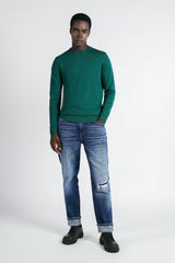 MAGLIA GIROCOLLO IN VISCOSA NYLON VERDONE
